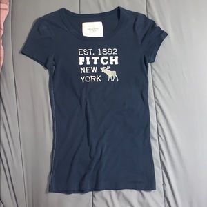 Abercrombie & Fitch Logo T-shirt - Navy - Medium